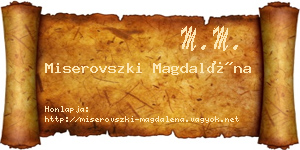 Miserovszki Magdaléna névjegykártya